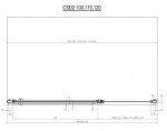 RAVAK - Chrome Sprchové dveře dvoudílné CSD2-100, 98-101 cm, bílá/čiré sklo 0QVAC100Z1