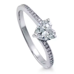 LUNICA Stříbrný prsten ZAMILOVANÉ SRDCE Velikost prstenu: 10 (EU: 62-64) 0641_10