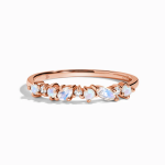 Royal Fashion prsten 14k zlato Vermeil GU-DR23094R-ROSEGOLD-MOONSTONE-TOPAZ Velikost: 9 (EU: 59-60)