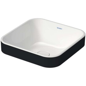 DURAVIT - Happy D.2 Plus Umyvadlová mísa zápustná, 40x40 cm, bez přepadu, WonderGliss, bílá/antracit mat 23594061001