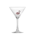 Bloomingville Sklenice na koktejl Misa Flamingo 170 ml, čirá barva, sklo