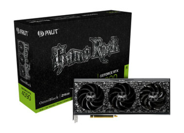 PALIT GeForce RTX 4090 GameRock OmniBlack 24GB / 2235 - 2520 MHz / 24GB GDDR6 / 384-bit / 1x HDMI + 3x DP / 450W (16) (NED4090019SB-1020Q)