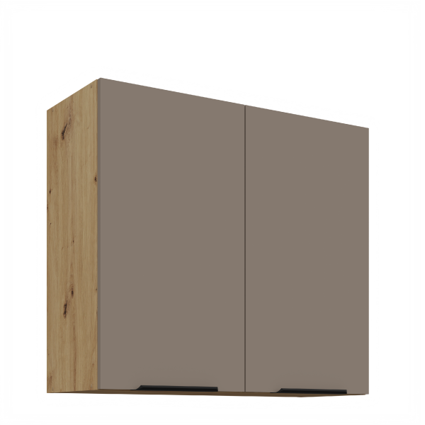 Horní skříňka Aria 80 G-72 2F Barva korpusu: Dub artisan, Barva dvířek: TA - Sandgrau AFM