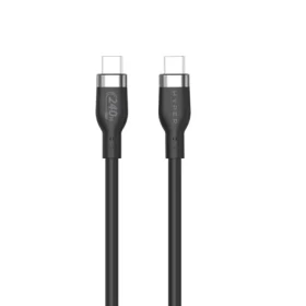 Hyper Nabíjecí kabel Silicone 240W USB-C (M) - USB-C (M) 2 m černá (HY-HJ4002BKGL)