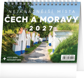 Stolní kalendář 2027 Notique Nejkrásnější místa Čech a Moravy, 16,5 × 13 cm