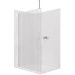 CERANO Sprchová zástěna Walk-in Onyx Top Cube L/P - 8 mm - hranatá vzpěra - chrom, rýhované sklo - 90x200 cm