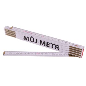 Metr skládací, 2m, dřevěný, PROFI, "MŮJ METR"
