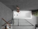 MEXEN/S - Next vanová zástěna FIX 100x150, černý dekor, růžové zlato 895-100-000-00-77-60