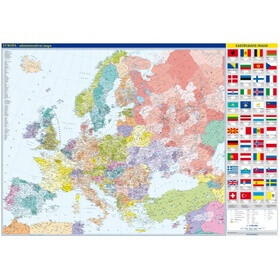 Evropa - administrativní mapa nástěnná, 3. vydání