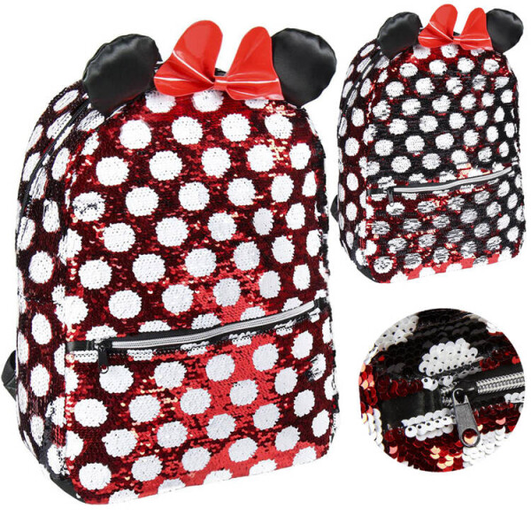 Mamido Disney Myška Minnie Batoh Roztomilý Stylový Flitrový 40 cm
