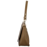 Stylová dámská kožená crossbody kabelka Dawn, khaki