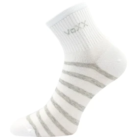 VOXX Ponožky dámské BOXANA letní pruhované BÍLÉ (3 páry) 35-38 120100