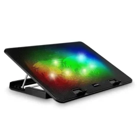 EVOLVEO A101RGB černá / chladící podložka pro notebook do 17" / 2× 125 mm ventilátor / RGB podsvícení (DCX-A101RGB)