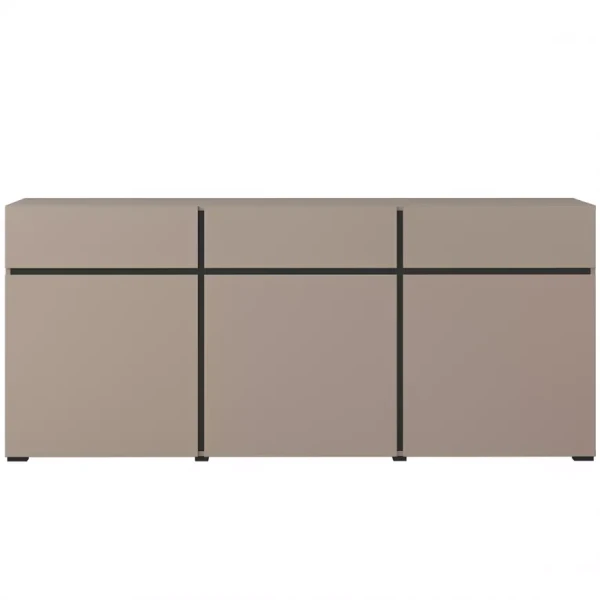 Komoda Cross 3D3S congo/černá