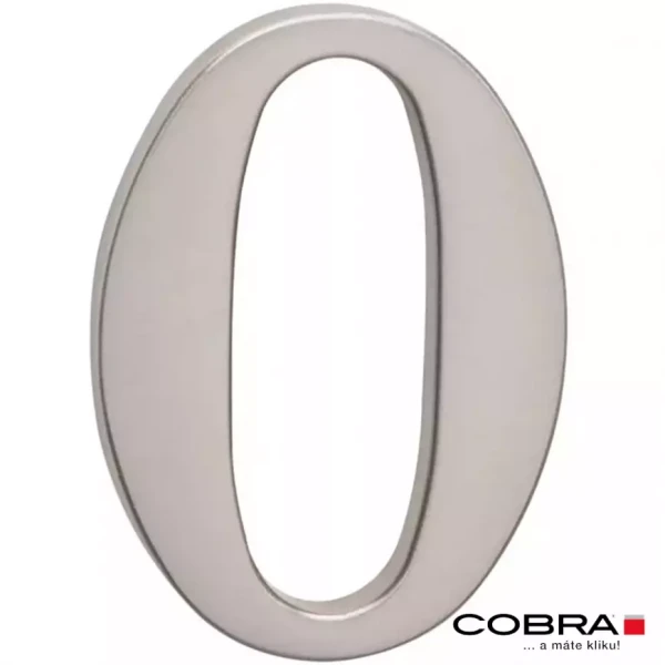 Cislo 3D nikl matny 0 - 10 cm