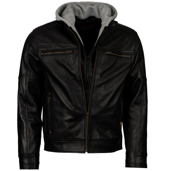 Pánská Kožená Bunda Tristan Quinc Brixton Černá Velikost: M