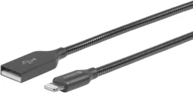 ESTUFF Lightning kabel 0.5m šedá / USB / MFI (ES601065)
