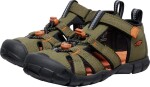 Dětské sandály Keen Seacamp II CNX youth dark olive/gold flame Velikost: