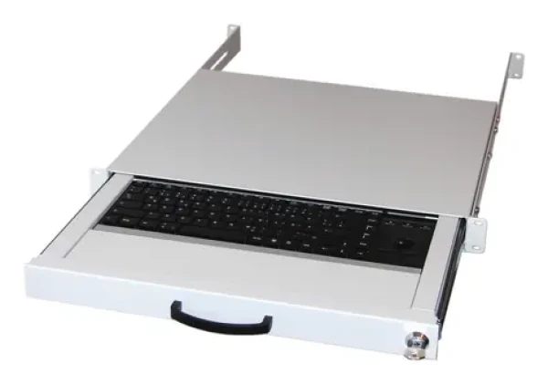 Equip 19" šedý šuplík na klávesnici s trackballem / Šuplík na klávesnici / US layout / PS/2, USB / 1U / RAL7035 (260612)