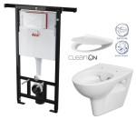 ALCA Jádromodul - předstěnový instalační systém bez tlačítka + WC CERSANIT CLEANON PARVA + SEDÁTKO AM102/1120 X PA2