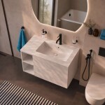 Kielle - Idolio Zrcadlo s LED osvětlením a vyhříváním, průměr 100 cm 50324091