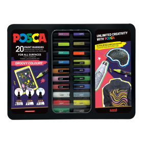 Posca sada popisovačů PC-1M/PC-3M/PC-5M, GROOVY, mix barev (20