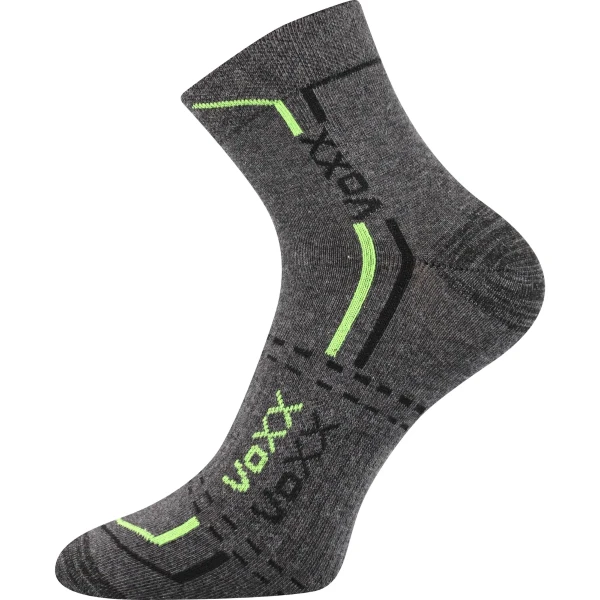 VOXX Ponožky bavlněné sportovní FRANZ 03 tmavě šedé melé (3 páry) 39-42 113605