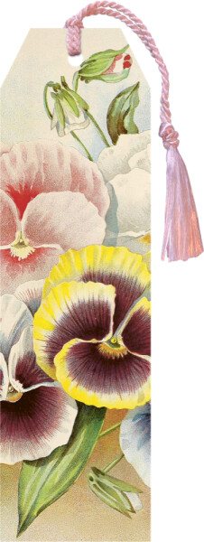 Knižní záložka Pastel Spring Pansy