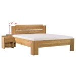 AHORN CZ, s.r.o. Dvoulůžková postel GRADO MAX - dub ROZMĚR: 200 x 210 cm - ATYP
