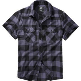 Brandit Košile Checkshirt Halfsleeve černá