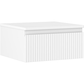 MEXEN/S - Rivel koupelnová skříňka pod umyvadlo 50 cm s deskou, 1 šuplík, reliéf , bílá mat 91A20-05023-1-BFC01