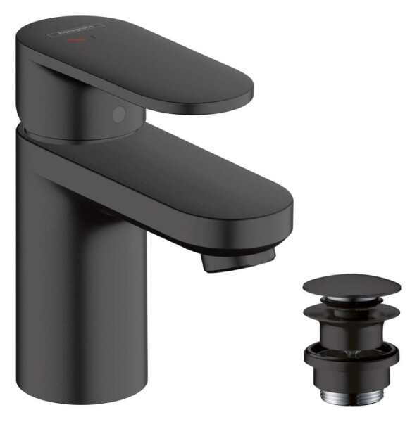 HANSGROHE - Vernis Blend Umyvadlová baterie s výpustí Push-Open, CoolStart, matná černá 71598670