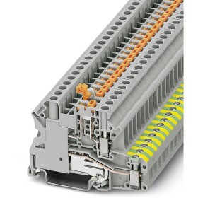 Phoenix Contact 3070011 trojitá svorka ochranného vodiče 6.2 mm šroubovací šedá 50 ks