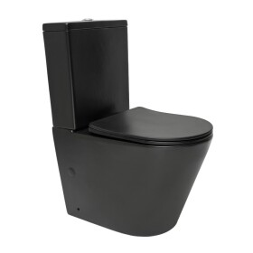 WC kombi komplet SAT Infinitio černá matná mat vario odpad SATINF031VPSNBKM SATINF031VPSNBKM