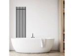 CERANO - Koupelnový radiátorový set Valerio - kombinované vytápění, wifi tyč - boční jednobodové připojení - 600W - černá matná - 1560x390 mm CER-663730
