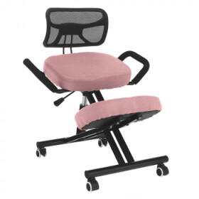 Klekací židle RUFUS růžová/černá