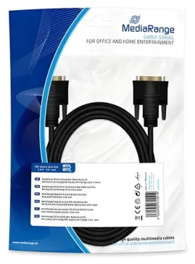 MediaRange MRCS129 / DVI kabel / DVI (24+1) - DVI (24+1) / Dual-Link / 2 m / černý (MRCS129)