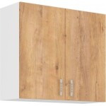 Horní skříňka Sára 80 G-72 2F Barva korpusu: Bílá, Barva dvířek: Dub Lefkas