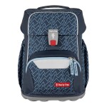 Školní aktovka pro prvňáčky – 4 dílný set, Step by Step BASIS Blue Lines, AGR