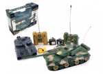 Tank RC 2ks 33cm+dobíjecí pack tanková bitva se zvukem se světlem v krabici 42x32x14cm