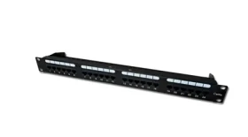 DATACOM Patch panel 24x Dual 1U černý / RJ-45 / CAT5E / UTP / 19" (3002)