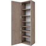 CERANO - Koupelnová vysoká skříňka Adele - TIP-ON otevírání - dub Cannolo Cremona - 45x180x33 CER-356425