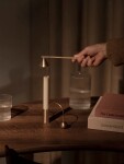 Ferm Living Kovový svícen Brass Balance Candle Holder, zlatá barva, kov