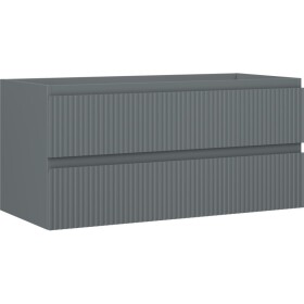 MEXEN/S - Rivel koupelnová skříňka pod umyvadlo 100, 2 zásuvky, reliéf , grafit mat 91A20-10047-2-BFF66