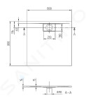 VILLEROY & BOCH - Architectura MetalRim Sprchová vanička, 800x800 mm, antracit UDA8080ARA115V-1S