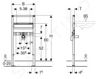 GEBERIT Duofix pro umyvadlo, 111.485.00.1