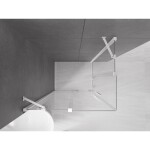 MEXEN/S - Velar Duo čtvercový sprchový kout 90 x 80, transparent, bílá 871-090-080-02-20