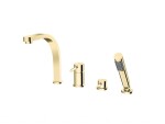 BESCO - 4 - otvorová vanová baterie DECCO zlatá lesklá s příslušenstvím BABWD4JZ