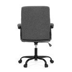 Kancelářské křeslo, šedá látka, kovový kříž