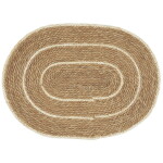 Ib Laursen Rohožka z mořské trávy Cream Stripes, přírodní barva, proutí